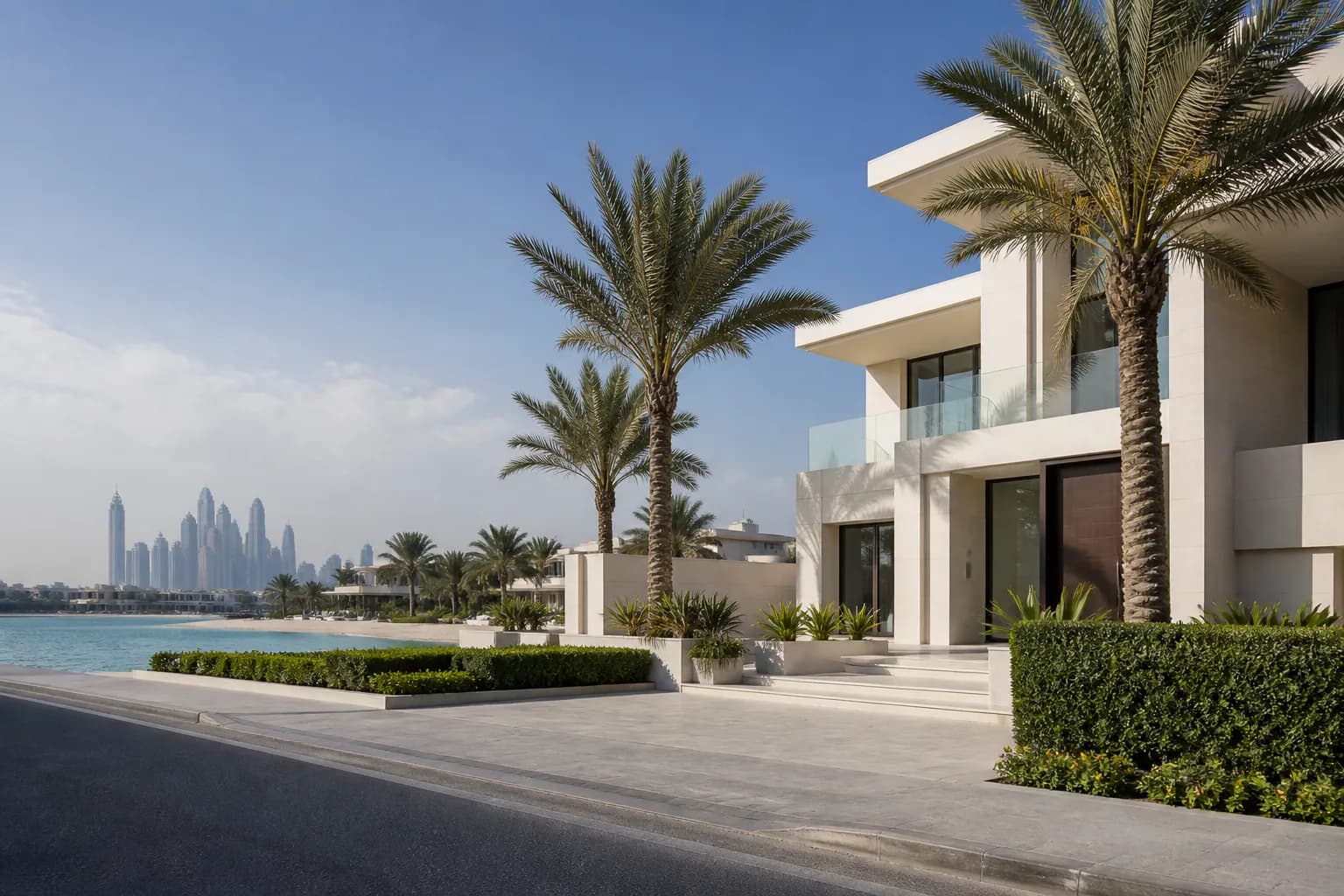 Illustrative villa setting for Palm Jumeirah